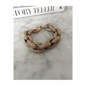 J Crew Classic Pave Link Bracelet